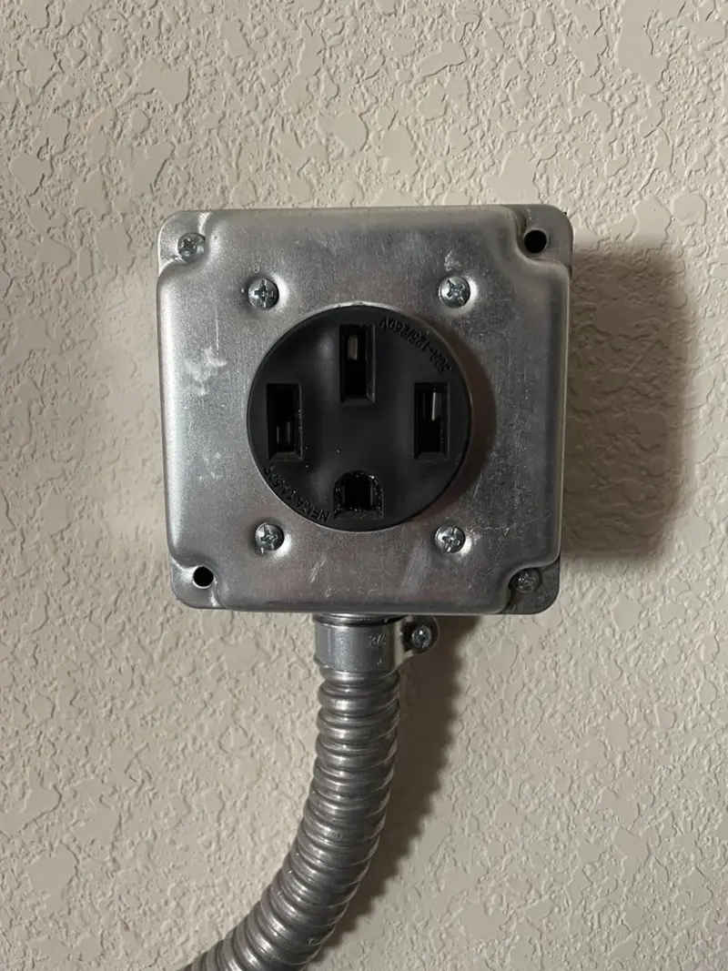 NEMA 14-50 outlet installed for Electrical Panel Upgrade in Brutus
